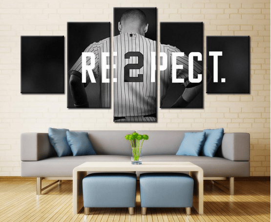 New York Yankees Captain Baseball Leinwandbilder Kunstdrucke Rahmen
