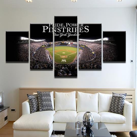 New York Yankees Sportsteam Grün – Leinwanddruck für Yankees Fans