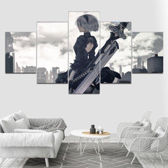 Nier Automata Anime Leinwandbilder Kunstdrucke Rahmen