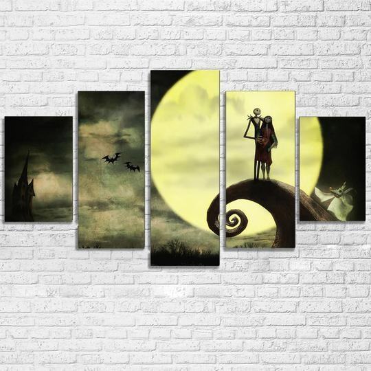 Nightmare Before Christmas Jack Skellington 1 Karikatur Leinwandbilder Kunstdrucke Rahmen