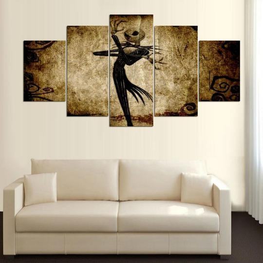 Nightmare Before Christmas Jack Skellington 2 Karikatur Canvas Wall Art