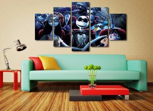 Nightmare Before Christmas Karikatur Leinwandbilder Kunstdrucke Rahmen