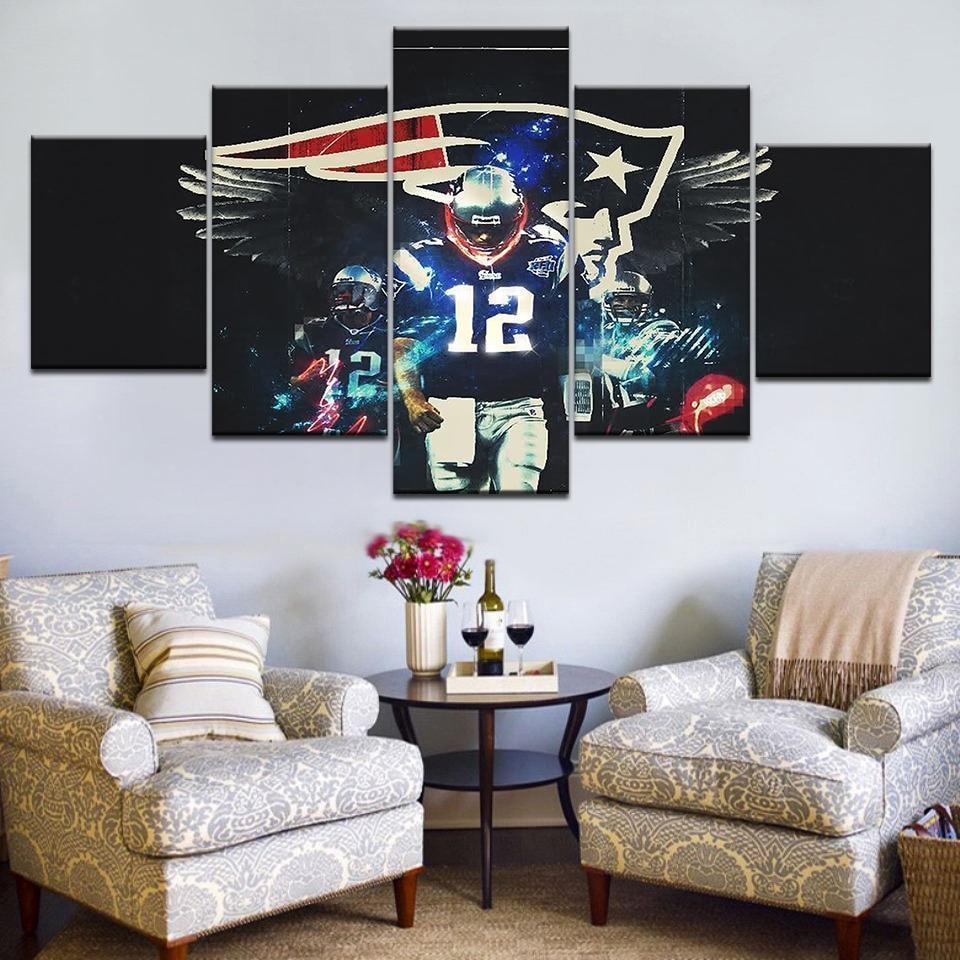 Number 12 New England Patriots Football Leinwandbilder Kunstdrucke  