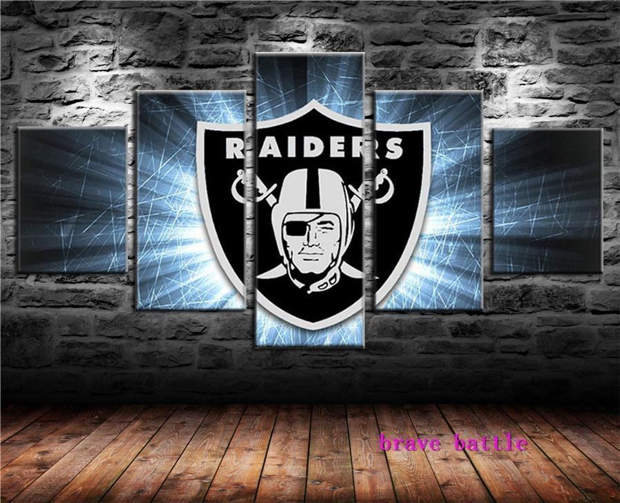 Oakland Raiders Logo Poster 3 Football Leinwandbilder Kunstdrucke Rahmen