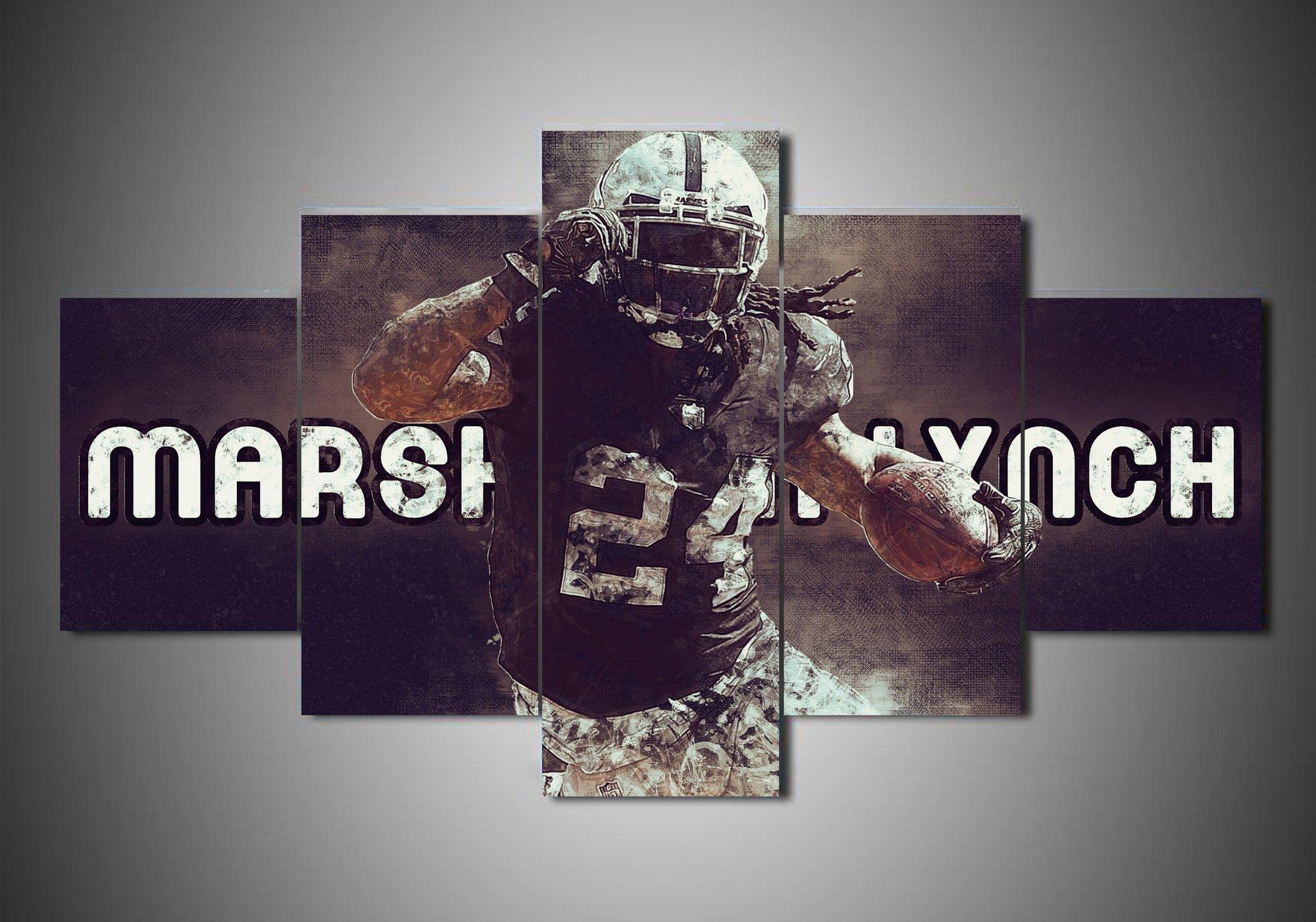 Oakland Raiders Marshawn Lynch – Kunstdrucke für Football Liebhaber