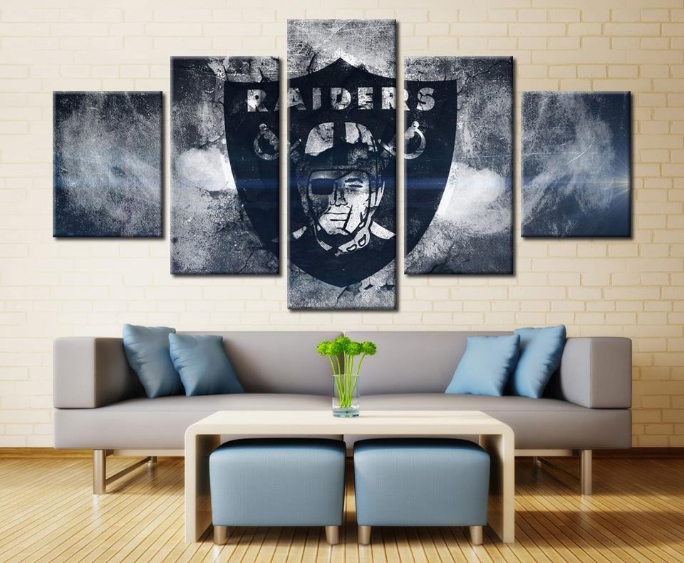 Oakland Raiders Modern Abstract Football – Kunstdrucke für Fans