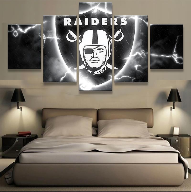 oakland raiders thunder logo football leinwandbilder kunstdrucke 4630