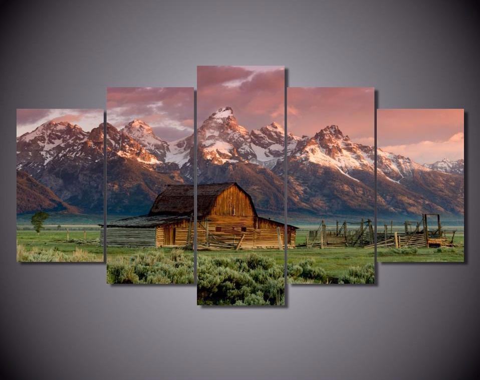 Old Barn Grand Teton Nature Leinwandbilder Kunstdrucke  