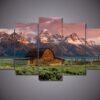 old barn grand teton nature leinwandbilder kunstdrucke rahmen 7056
