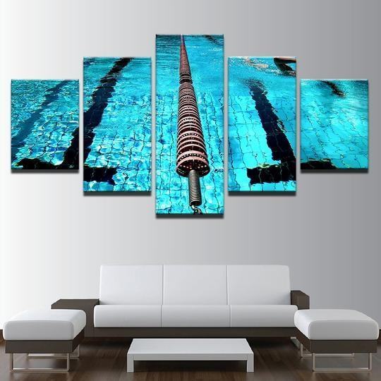 Olympic Swimming Pool Lane Divider – Kunstdrucke für Sportliebhaber