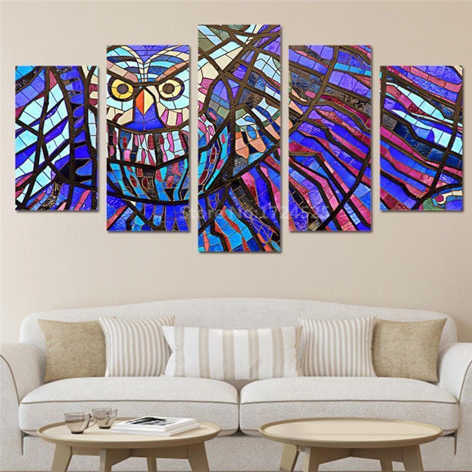 Owl Karikatur Abstract Animal Leinwandbilder Kunstdrucke Rahmen