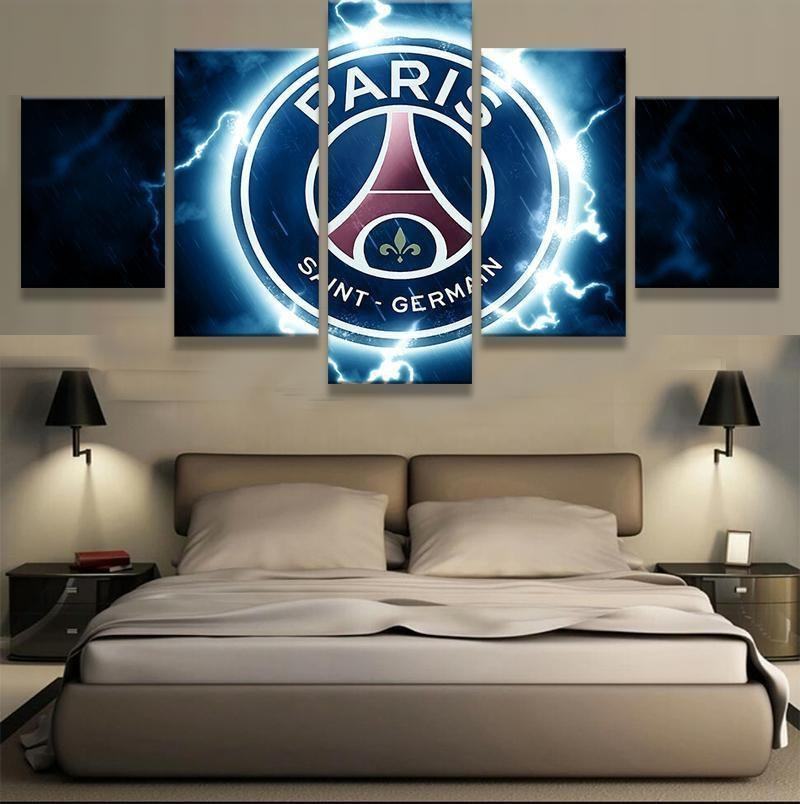 Paris Saint Germain Thunder Logo Soccer Leinwandbilder Kunstdrucke  
