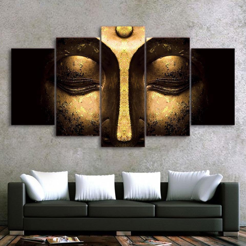 peaceful buddha statue religion leinwandbilder kunstdrucke rahmen 7412