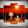 peanuts snoopy the peanuts gang in christmas 3 cartoon leinwandbilder kunstdrucke 8012