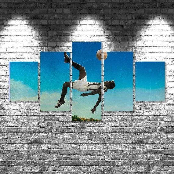 Pele Football Star Celebrity Leinwandbilder Kunstdrucke Rahmen