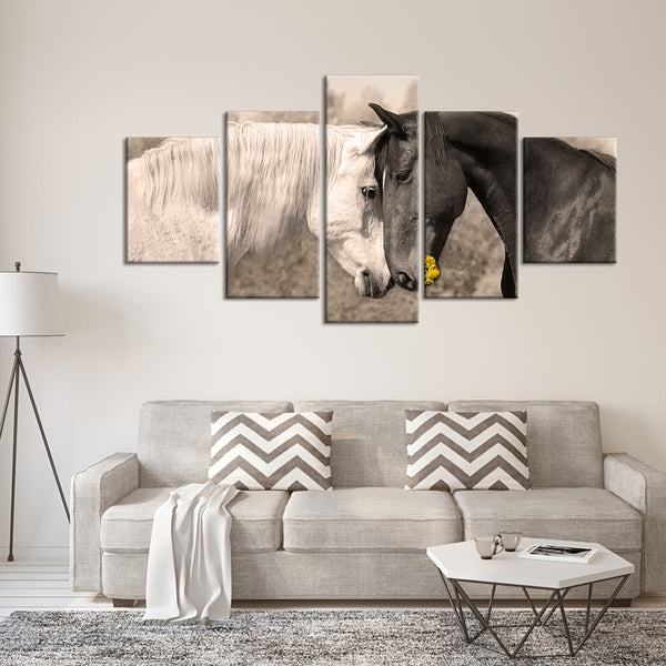 Pferde Kollidieren Leinwandbilder Kunstdrucke Rahmen