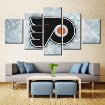 Philadelphia Flyers Logo 3 Ice Hockey Leinwandbilder Kunstdrucke  