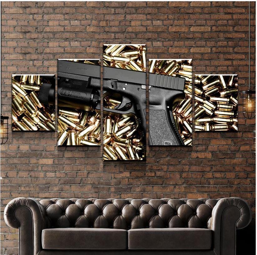 Pistole Leinwandbilder Kunstdrucke Rahmen