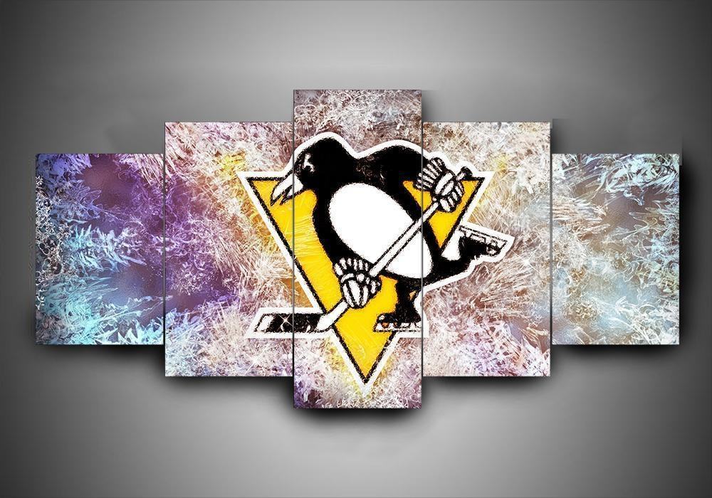 Pittsburgh Penguins 02 – Ausdrucksstarkes Sport Leinwandbild