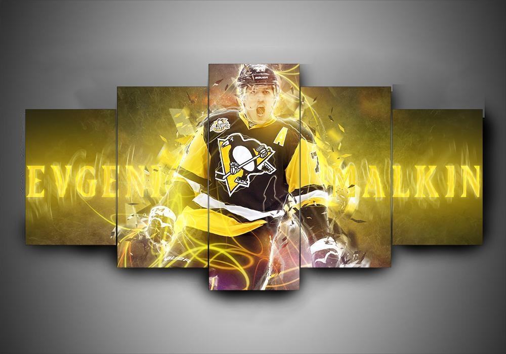 Pittsburgh Penguins Evgeni Malkin – Premium Leinwandbild für NHL-Enthusiasten