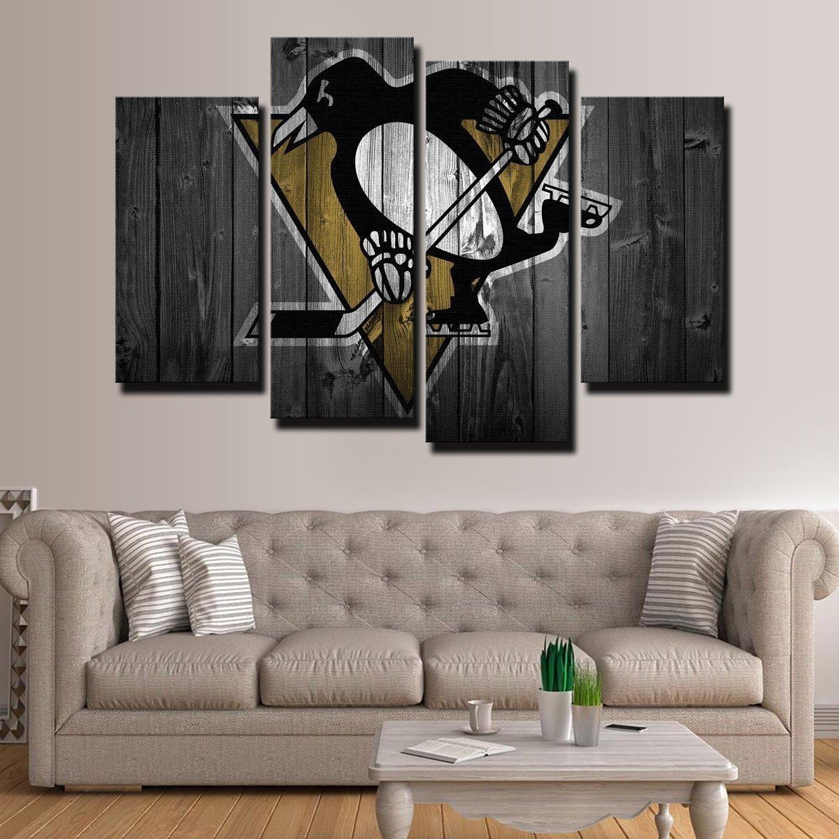 Pittsburgh Penguins Sportlogo – Auffälliges Leinwandbild für Team-Enthusiasten