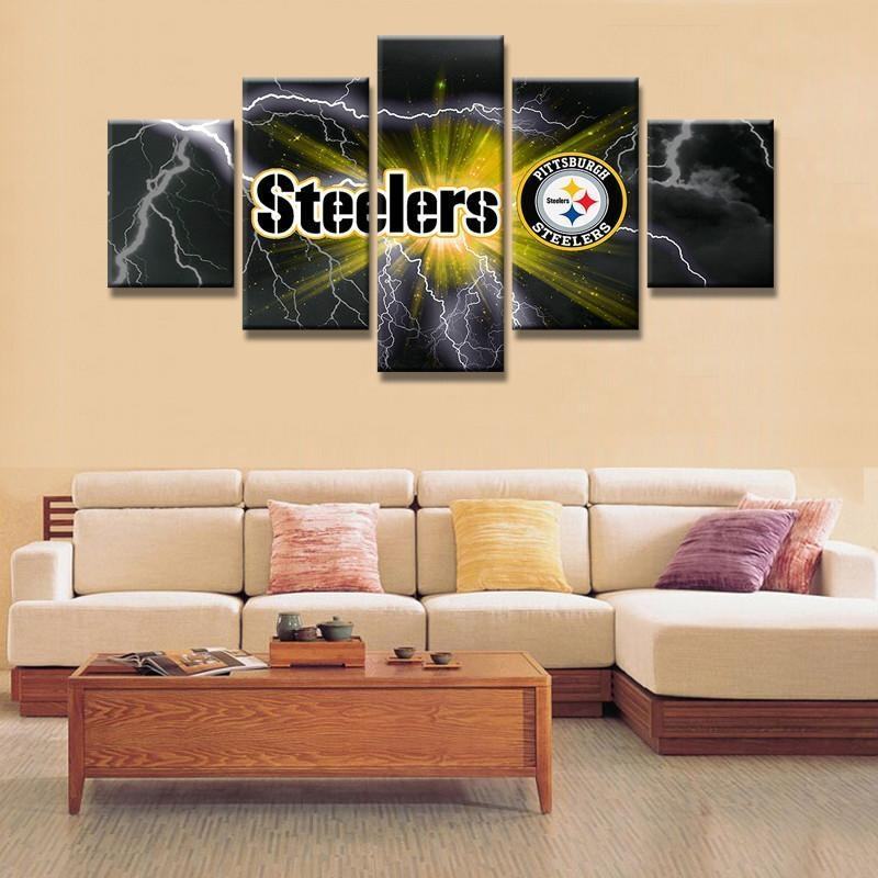 Pittsburgh Steelers Handschuhe – Detailreiches Sport Leinwandbild