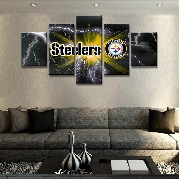 Pittsburgh Steelers Logo Rugby – Markantes Leinwandbild für Rugby-Fans
