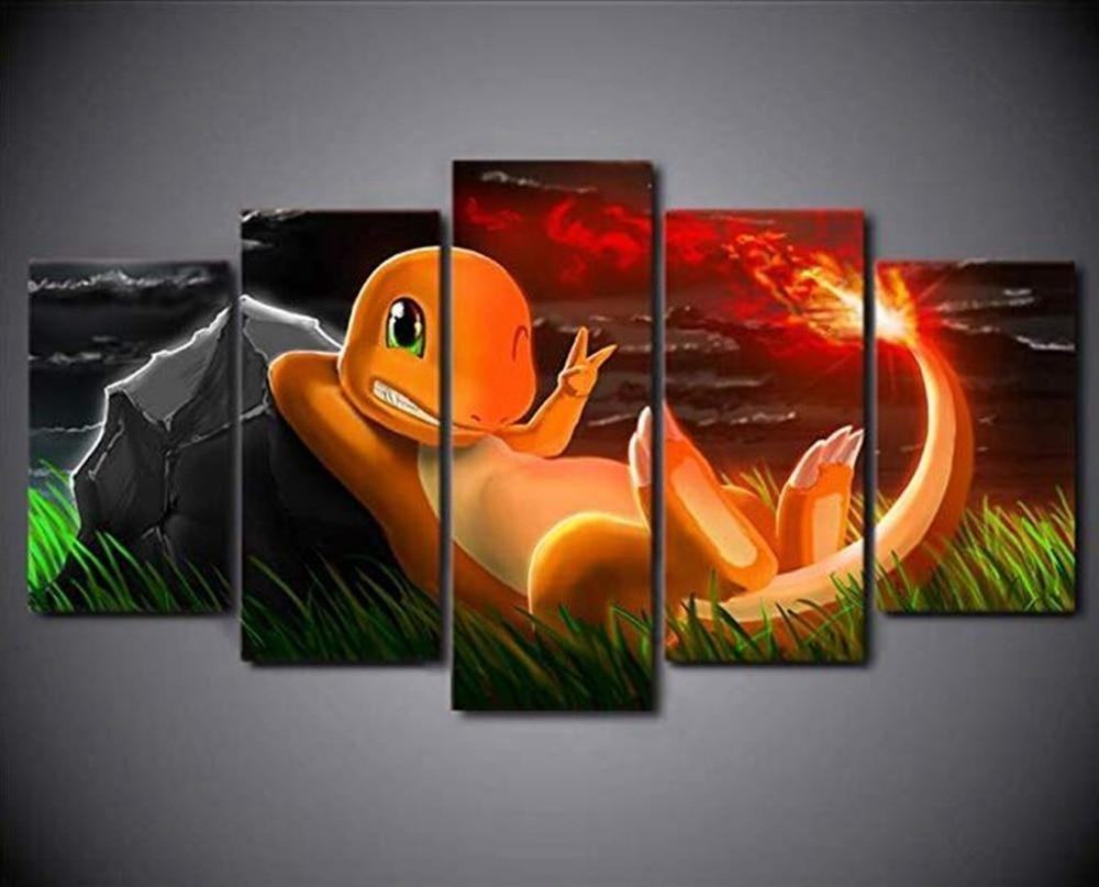 Pokemon Charmander Anime Leinwandbilder Kunstdrucke