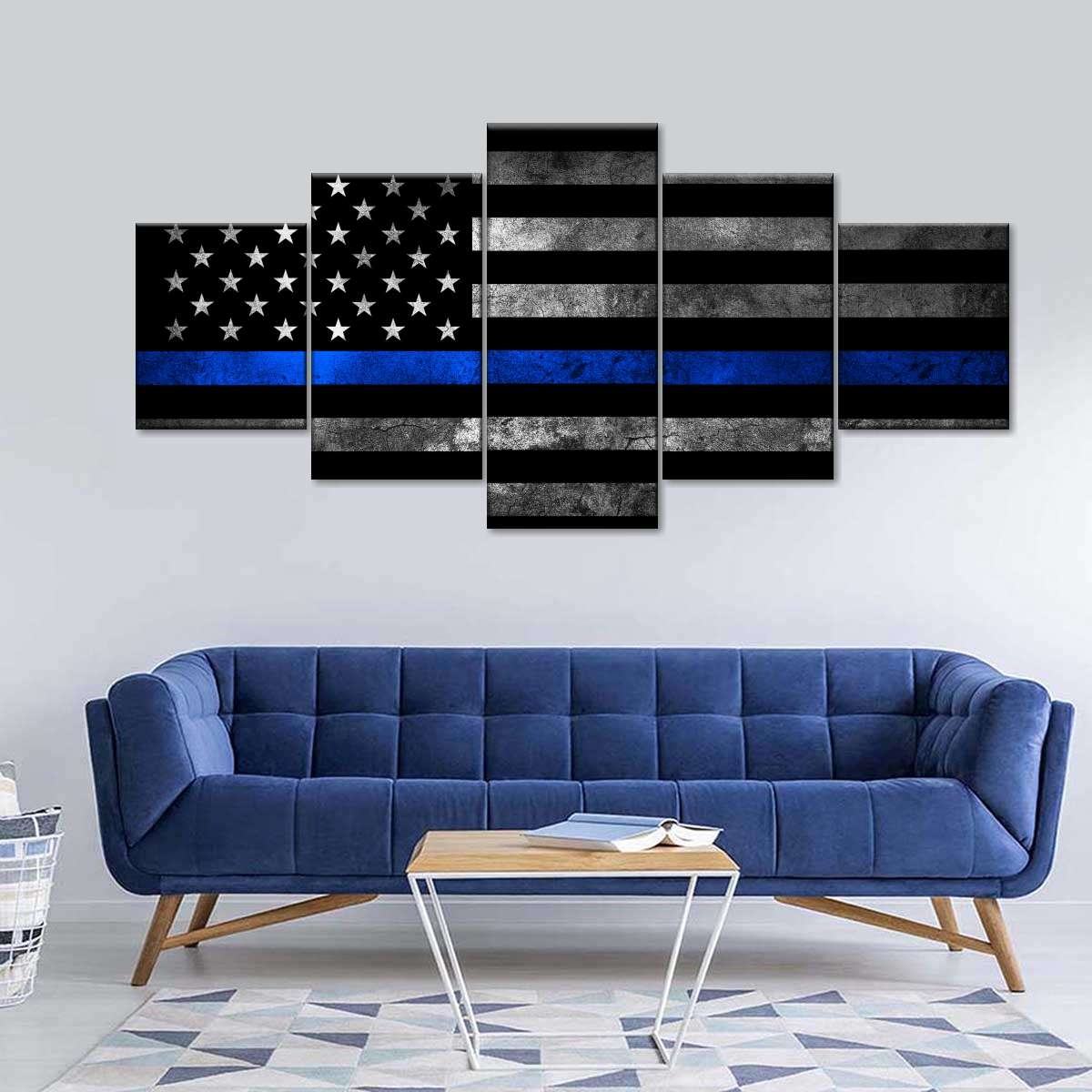 Polizeifahne Leinwandbilder Kunstdrucke Rahmen