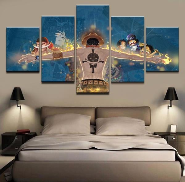 Portgas D Ace Anime Leinwandbilder Kunstdrucke Rahmen