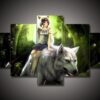 Princess Mononoke 4 Anime Leinwandbilder Kunstdrucke Rahmen-trungten-iky0g