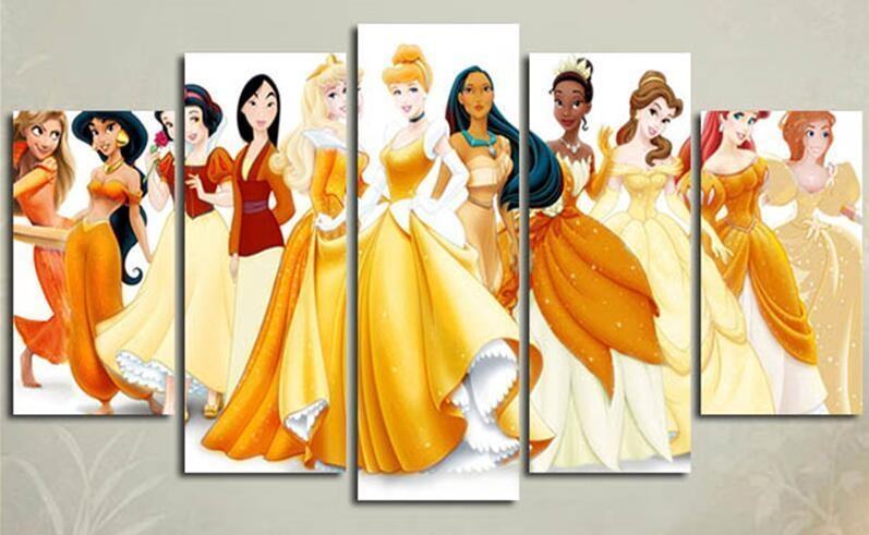 Princess No Frame Karikatur Leinwandbilder Kunstdrucke Rahmen