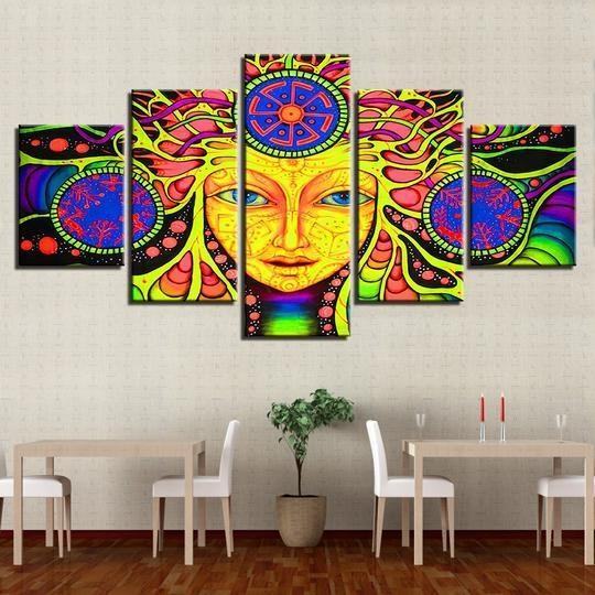 Psychedelic Mandala Religion Leinwandbilder Kunstdrucke Rahmen