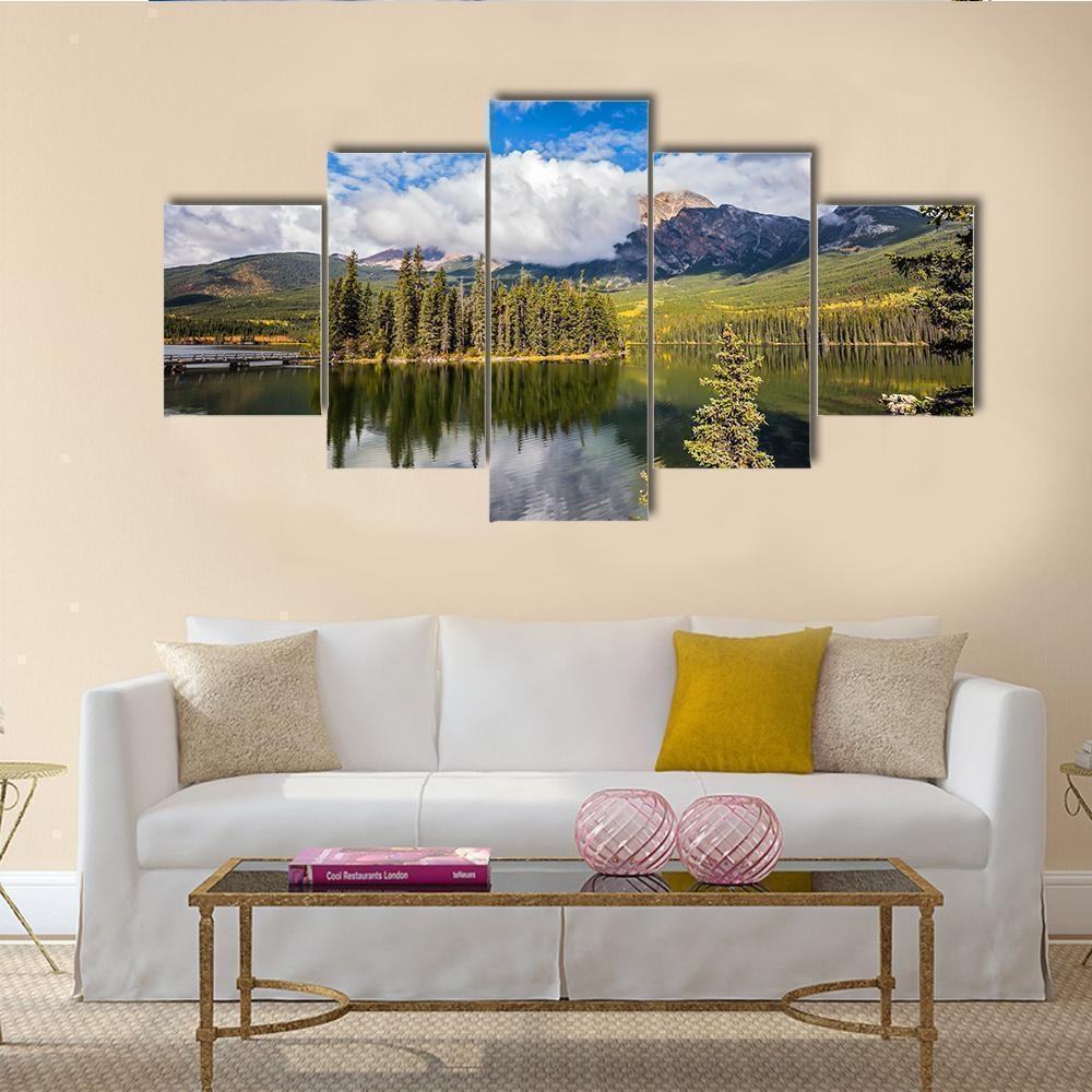 Pyramid Lake In Herbstmorgen Natur Leinwandbilder Kunstdrucke Rahmen