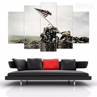 Raising The Flag Iwo Jima Army Leinwandbilder Kunstdrucke Rahmen