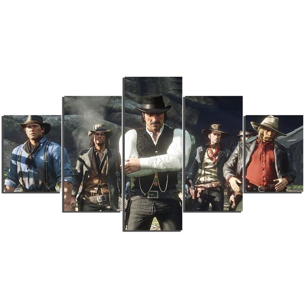 Red Dead Redemption 2 The Cowboys Gaming Leinwandbilder Kunstdrucke  