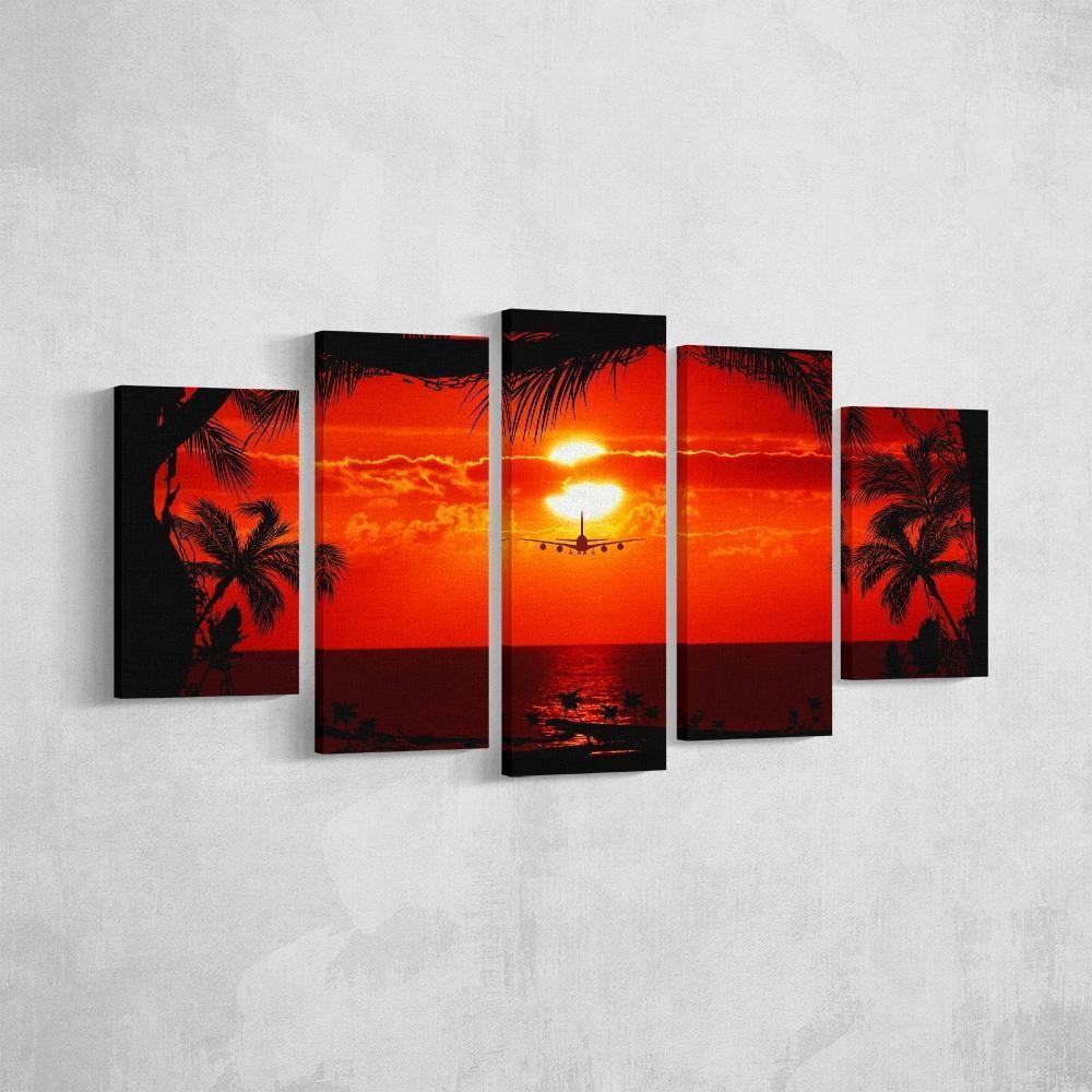 Red Tropical Runway Nature Leinwandbilder Kunstdrucke  