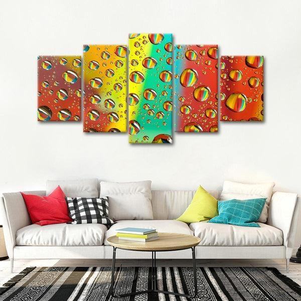 Regenbogen-trpfchen Pop Leinwandbilder Kunstdrucke Rahmen