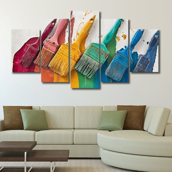 Regenbogenpinsel Leinwandbilder Kunstdrucke Rahmen