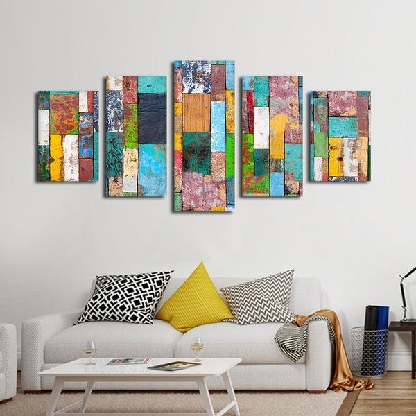 Retro Holz Leinwandbilder Kunstdrucke Rahmen