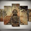 retro zen buddha abstract religion leinwandbilder kunstdrucke rahmen 1835