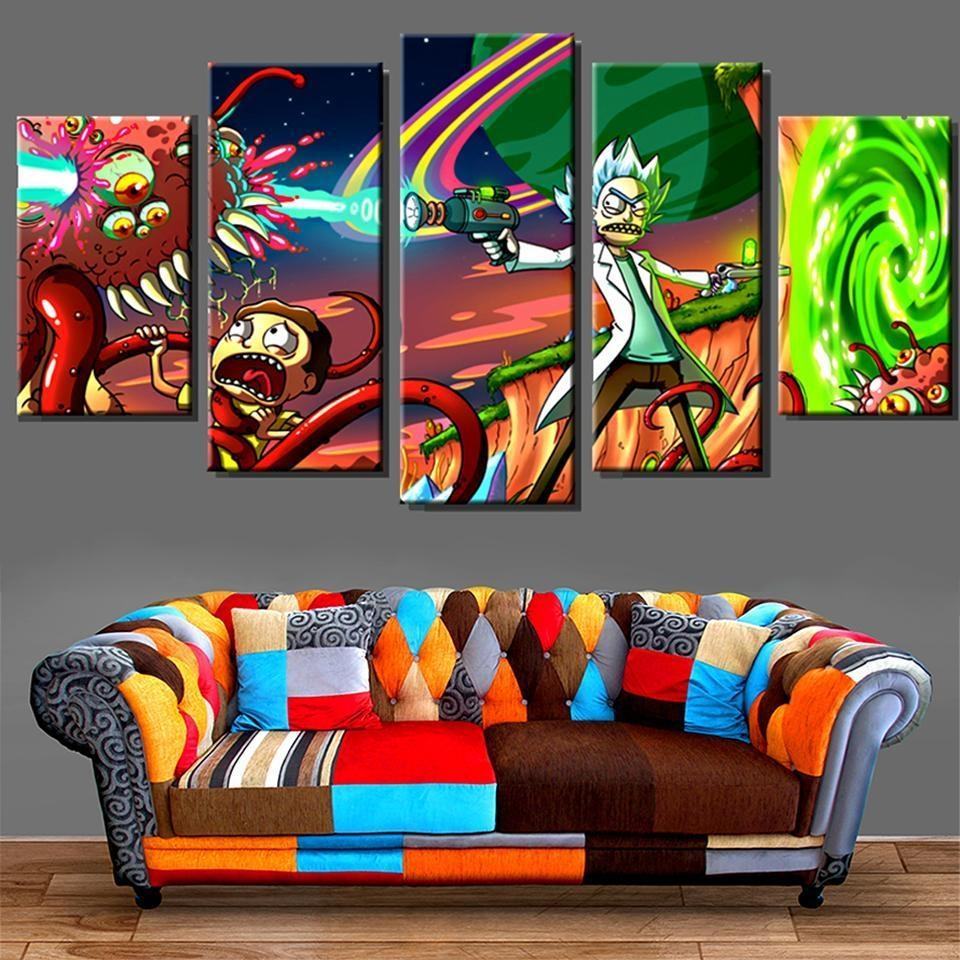 Rick And Morty #15 Karikatur Leinwandbilder Kunstdrucke Rahmen