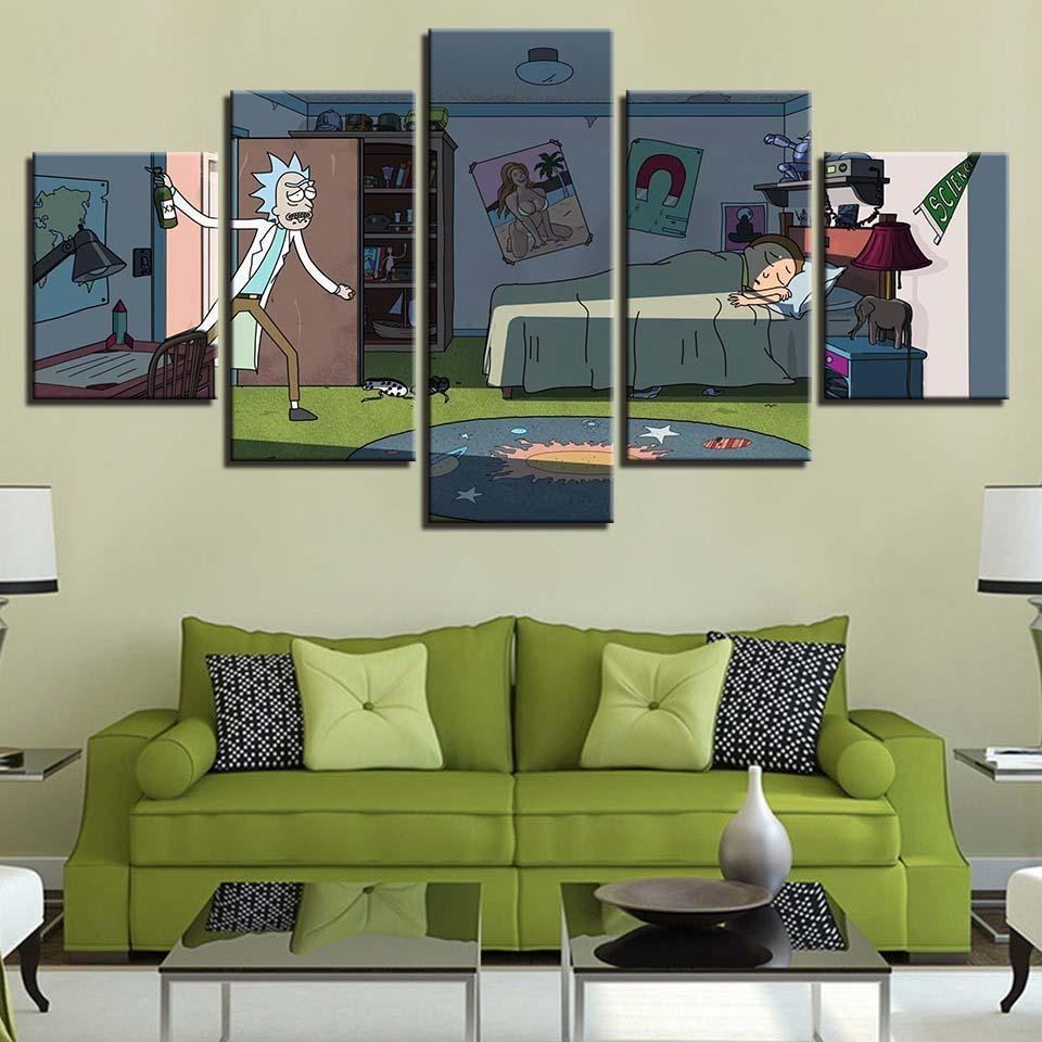 Rick And Morty #16 Karikatur Leinwandbilder Kunstdrucke Rahmen