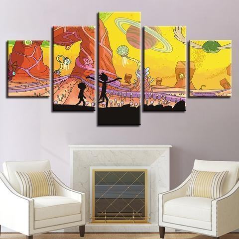 Rick And Morty 7 Karikatur Leinwandbilder Kunstdrucke Rahmen