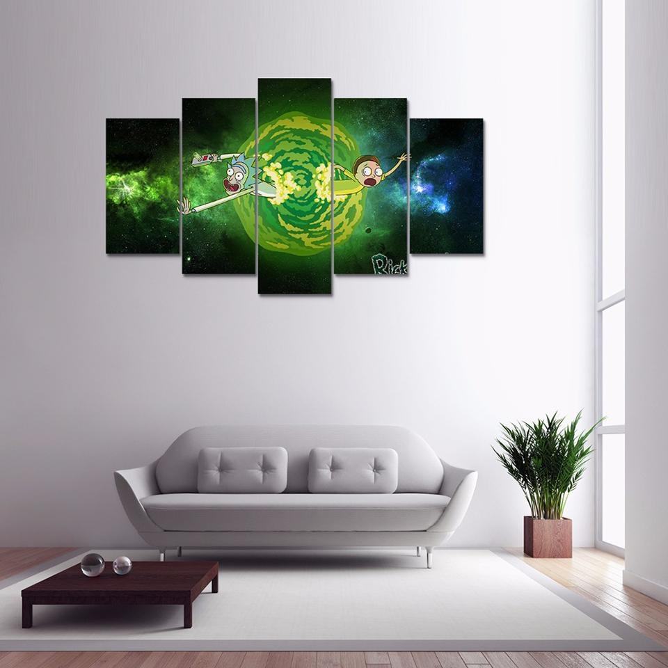 Rick And Morty Black Hole Karikatur Leinwandbilder Kunstdrucke Rahmen