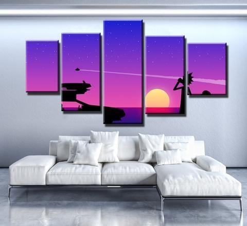 Rick And Morty Deleroean Karikatur Leinwandbilder Kunstdrucke Rahmen