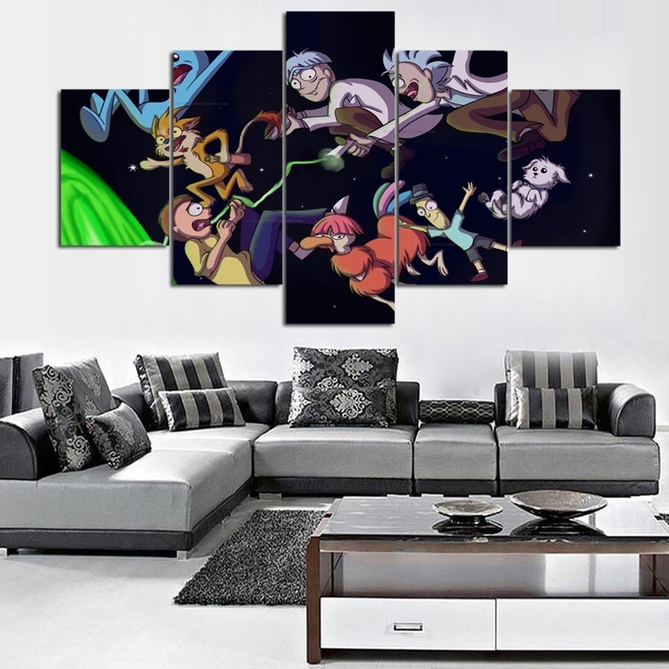 Rick And Morty Fly Karikatur Leinwandbilder Kunstdrucke Rahmen
