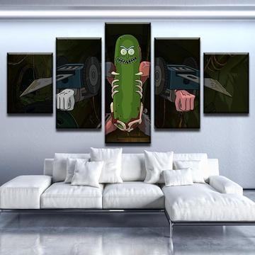 Rick And Morty Pickle Rick Trolled Karikatur Leinwandbilder Kunstdrucke Rahmen