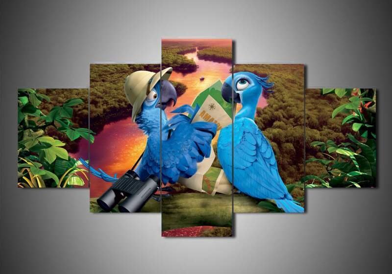 Rio 4 Cartoon Leinwandbilder Kunstdrucke  