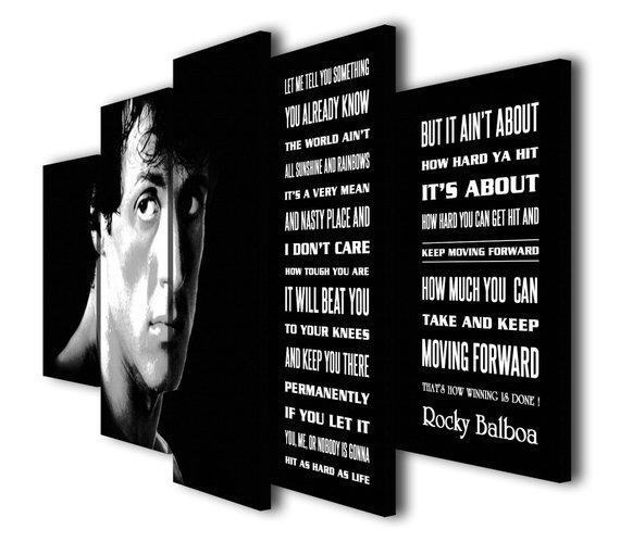 Rocky Balboa Sylvester Stallone  famous Person Leinwandbilder Kunstdrucke   